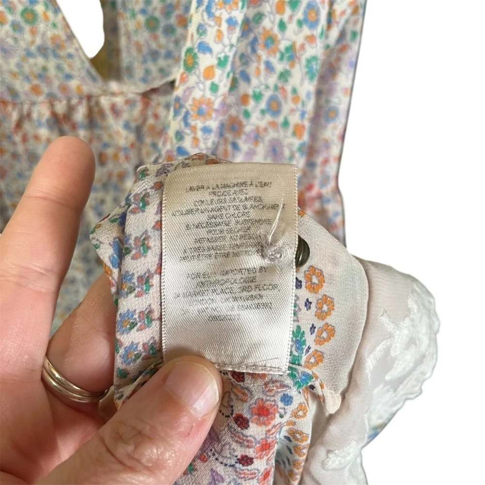 Anthropologie Maeve Violetta Sheer Floral Sleeveless Summer Dress - Picture 9 of 16